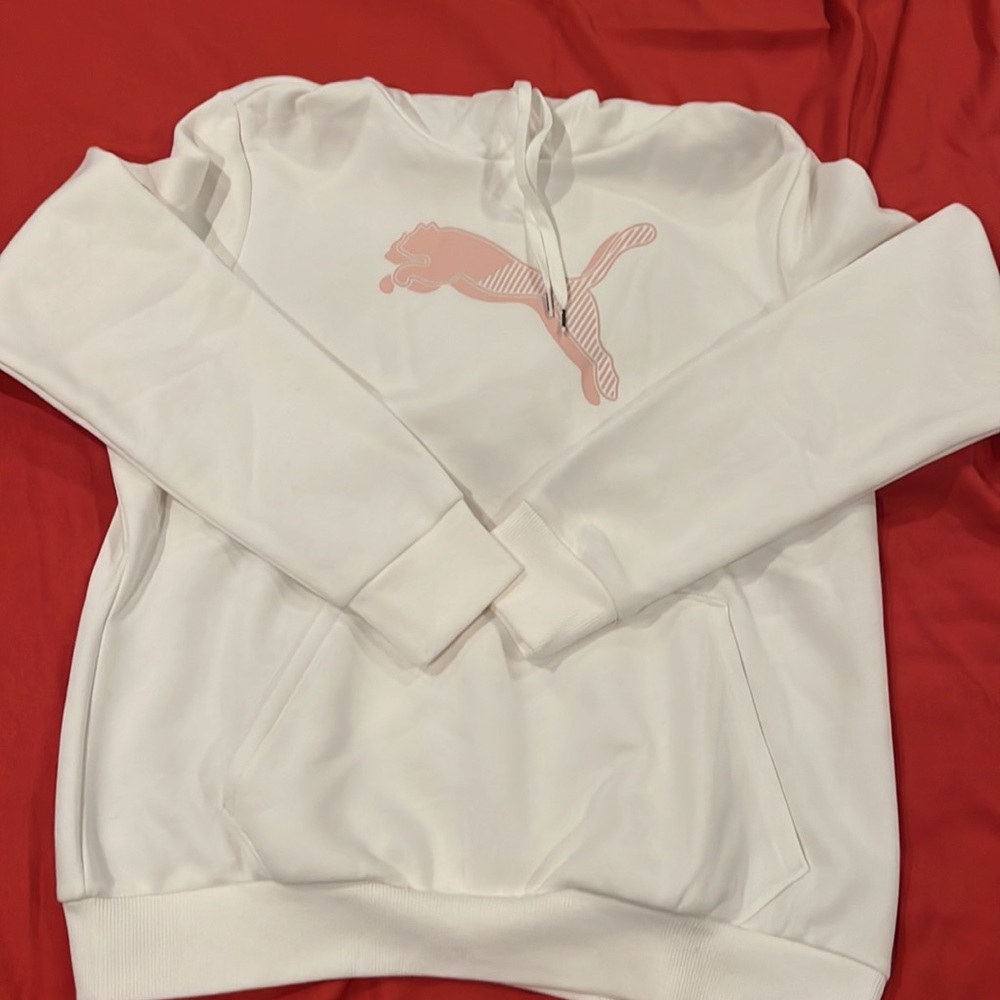Puma white hoodie